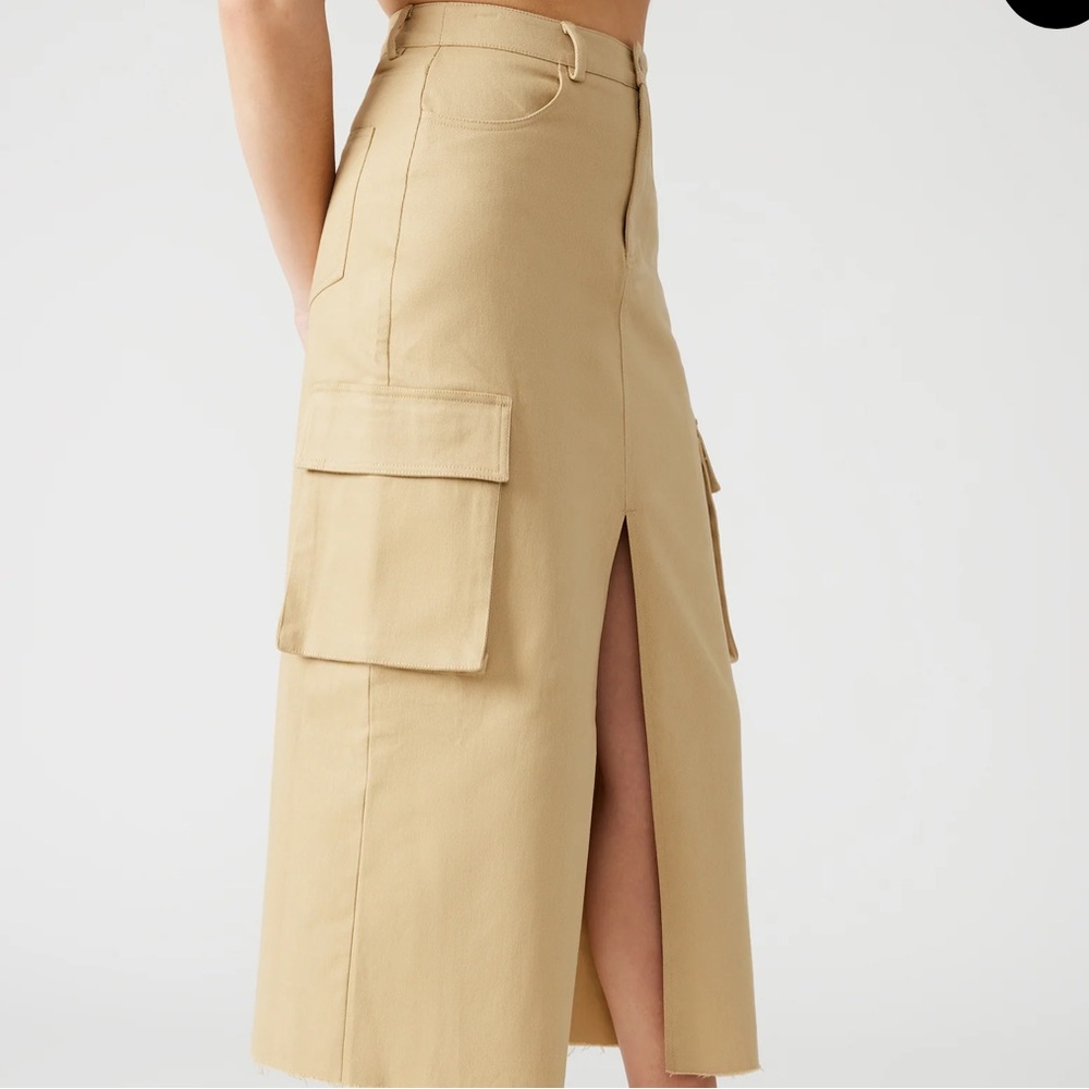 Steve Madden Benson Cargo Skirt Large/Mushroom
